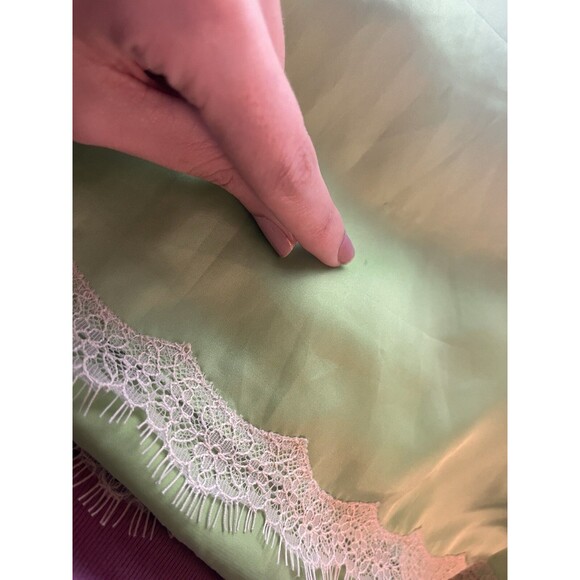 Vintage y2k Japanese Size S Green Slip Dress Negligee Green Tinkerbell Babydoll - Picture 10 of 10